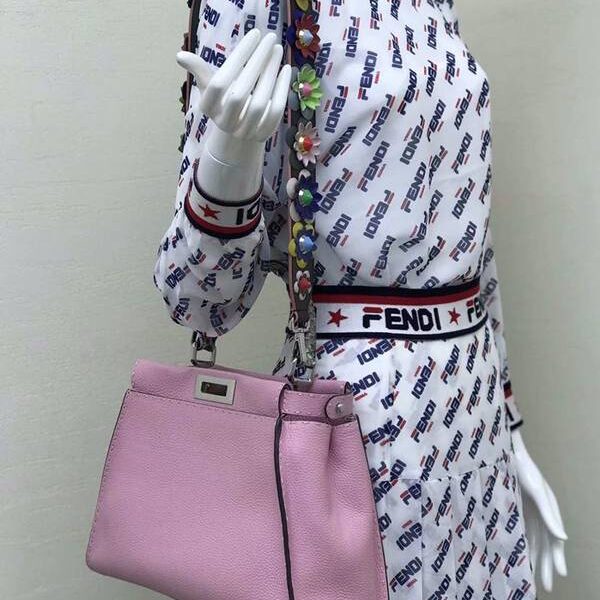 頂級原單芬迪頂級原單PEEKABOO羅馬牛皮南非蟒蛇皮手抦fendi-11749