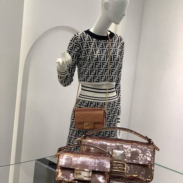 竭誠精品芬迪頂級原單亮片玫瑰金珠片fendi-11778