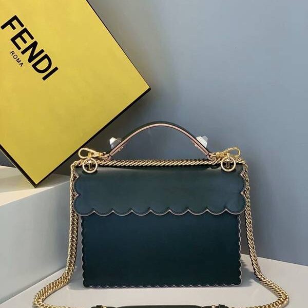 頂級1：1芬迪頂級原單FENDI墨綠牛皮手袋斜挎手提fendi-11790
