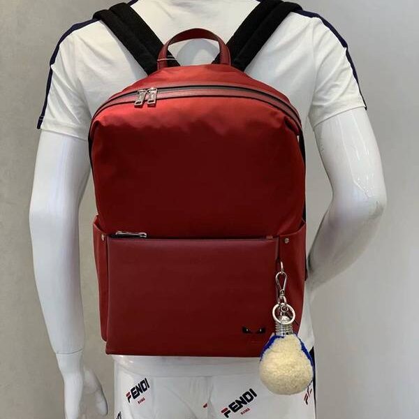 高仿包芬迪頂級原單尼龍和皮背包BAG BUGS眼睛圖案fendi-11800