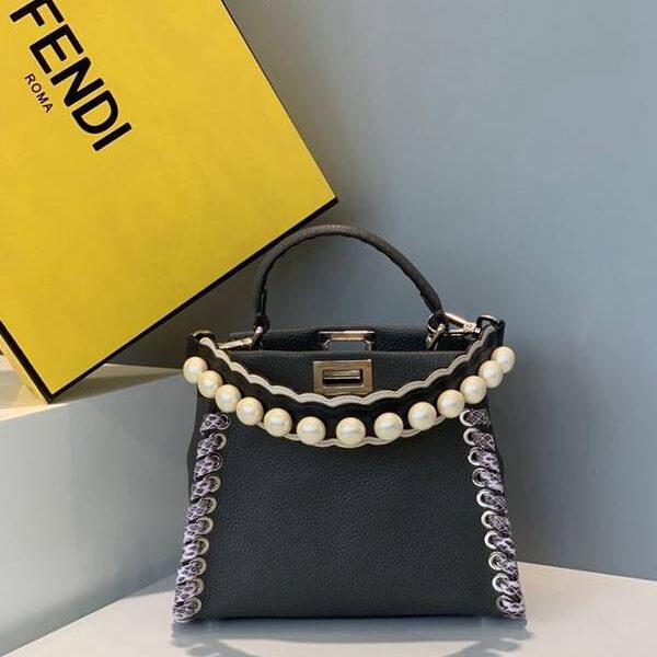 高仿網台灣芬迪頂級原單PEEKABOO全手工蛇皮縫製fendi-11807