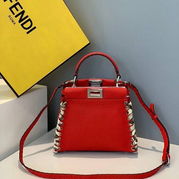 高仿精品芬迪頂級原單PEEKABOO全手工蛇皮fendi-11810