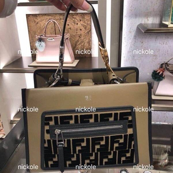 原單A貨芬迪頂級原單卡其色牛皮手提袋fendi-11811