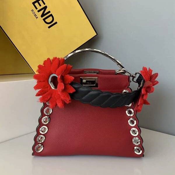 高仿名牌包芬迪頂級原單peekaboo義大利皮、蛇皮手挽fendi-11895
