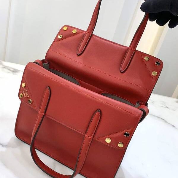 高仿包芬迪頂級原單FENDI filp bag迷你手袋純手工小牛皮fendi-11913