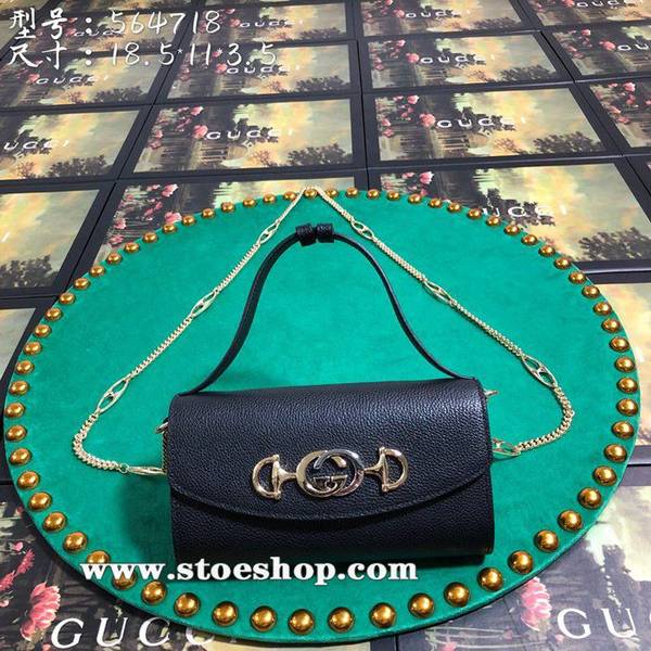 時尚a貨gucci 古馳新款市場頂級獨家控貨專櫃品質進口牛皮，原廠五金564718黑色摔紋皮。ydgu10965