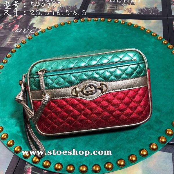A貨之家gucci 古馳新款市場頂級獨家控貨專櫃品質進口牛皮，原廠五金540985紅綠金。ydgu11012