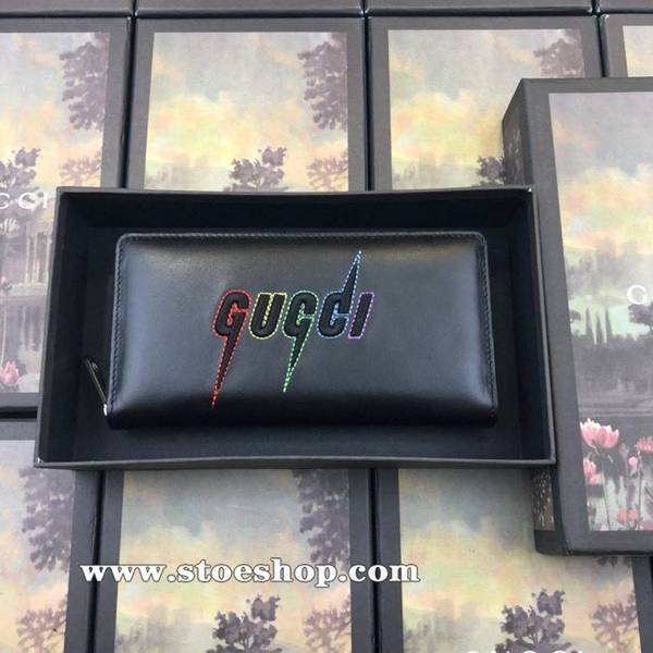 奢侈品1：1原廠皮gucci頂級貨品 專櫃同步！單拉長皮夾，採用進口頭層牛皮597676，黑皮ydgu11015