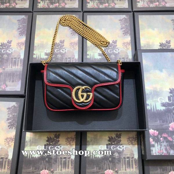 高仿a貨GG marmont 系列最新款mini包進口小牛皮手感柔軟，574969，克皮。ydgu11031