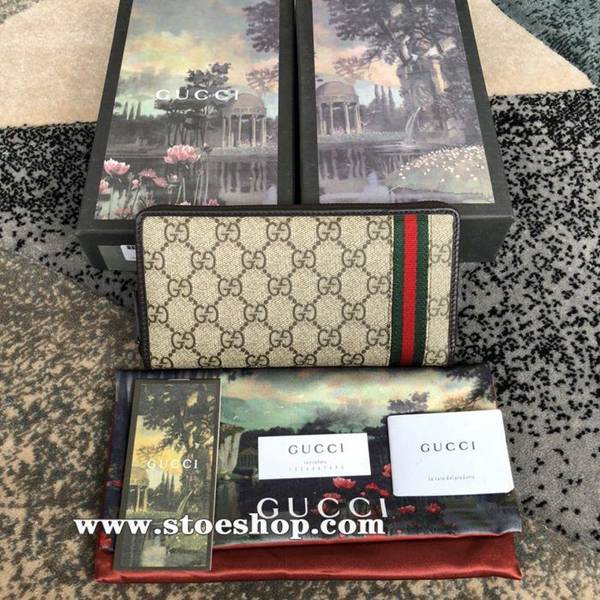 高仿包gucci頂級貨品 專櫃同步，高仿名牌！單拉皮夾，採用進口頭層牛皮搭配醒目紅綠織帶加杏色雙G提花面料，做工精細291105，啡皮PVCydgu11270