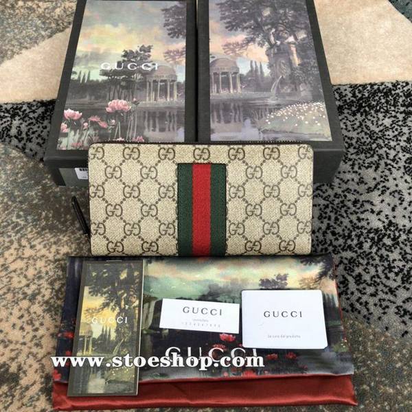 原單gucci頂級貨品 專櫃同步，高仿名牌！單拉皮夾，採用進口頭層牛皮搭配醒目紅綠織帶加杏色雙G提花面料408831，杏膠啡皮ydgu11273