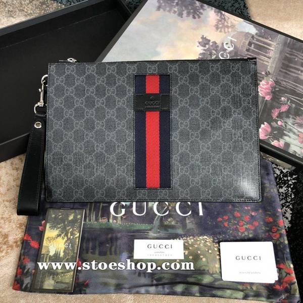 高仿包gucci原單市場獨家，對版規格，對版內裏做法GG Supreme高級PVC牛皮手包GG圖案已成為品牌標誌之一義大利皮革裝飾於此款纖薄手包的中央！可拆卸義大利皮制腕帶！433666，克皮克PVCydgu11301