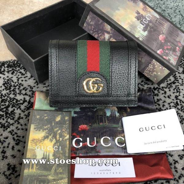 最高等級gucci 最最新款Ophidia系列小卡包錢包採用GG Supreme高級進口牛皮523155  黑全皮ydgu11327