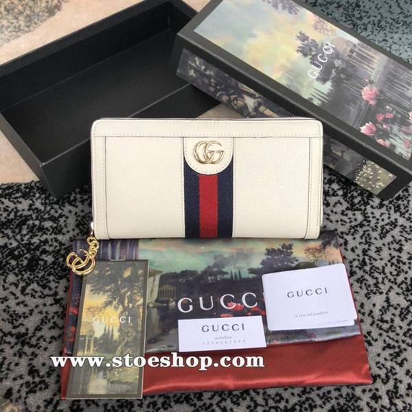 竭誠精品gucci 最最新款Ophidia系列翻蓋式錢包採用GG Supreme高級進口牛皮523154  白色皮ydgu11338