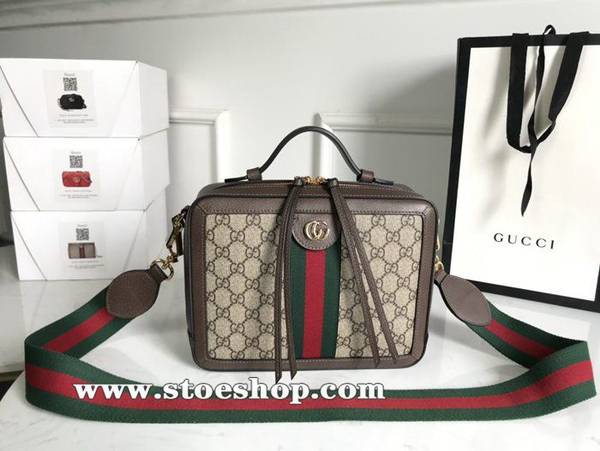 高仿包 gucci Ophidia老花郵差包深棕色和GG老花配彩色織帶就是至今看到最完美的結合550622ydgu11865
