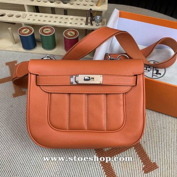 最高等級A貨愛馬仕Hermes Beline 海綿包 20cm 進口原版swift皮,配進口蠟線 原廠五金 【橙色】銀扣 2 最高等級A貨愛馬仕Hermes Beline 海綿包 20cm 進口原版swift皮,配進口蠟線 原廠五金 【橙色】銀扣