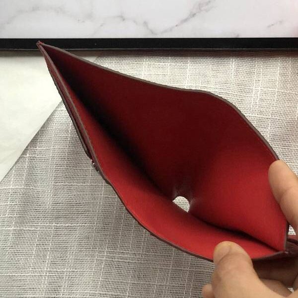 高仿愛馬仕短錢夾中國紅