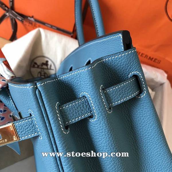 高仿精品批發愛馬仕Birkin 30cm 牛仔藍金扣 手工蠟線 小牛皮 2 高仿精品批發愛馬仕Birkin 30cm 牛仔藍金扣 手工蠟線 小牛皮