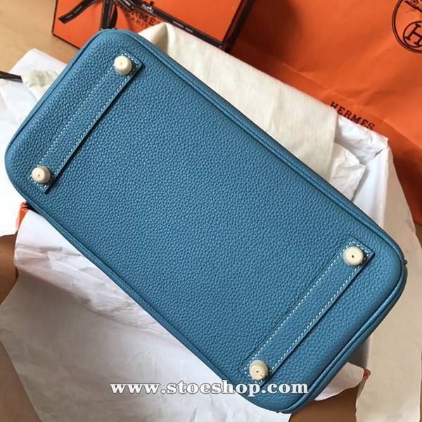 高仿精品批發愛馬仕Birkin 30cm 牛仔藍金扣 手工蠟線 小牛皮 6 高仿精品批發愛馬仕Birkin 30cm 牛仔藍金扣 手工蠟線 小牛皮