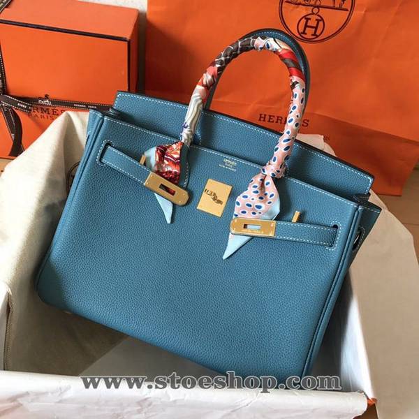 高仿精品批發愛馬仕Birkin 30cm 牛仔藍金扣 手工蠟線 小牛皮 8 高仿精品批發愛馬仕Birkin 30cm 牛仔藍金扣 手工蠟線 小牛皮