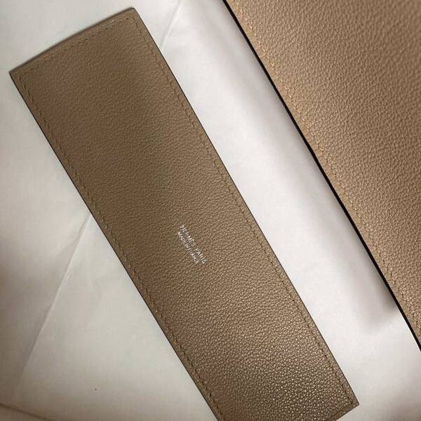 頂級高仿愛馬仕Kelly danse22cm evercolor 皮風衣灰 Trench S2