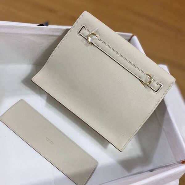 奢侈品a貨愛馬仕Kelly danse22cm evercolor 皮 Craie 1O 奶昔白