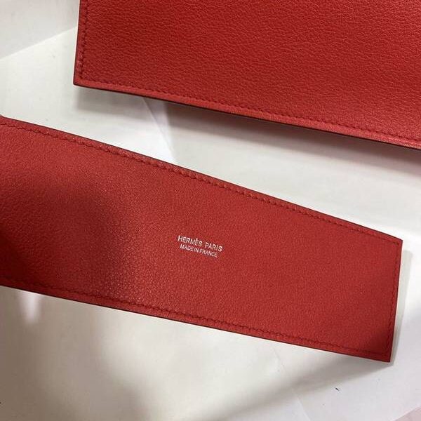 高仿精品愛馬仕Kelly danse22cm evercolor 皮 Rouge casaque Q5 中國紅