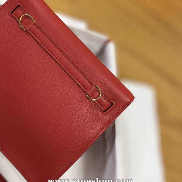 原單A貨愛馬仕Kelly danse22cm evercolor 皮 Rouge casaque Q5 中國紅 金扣現貨