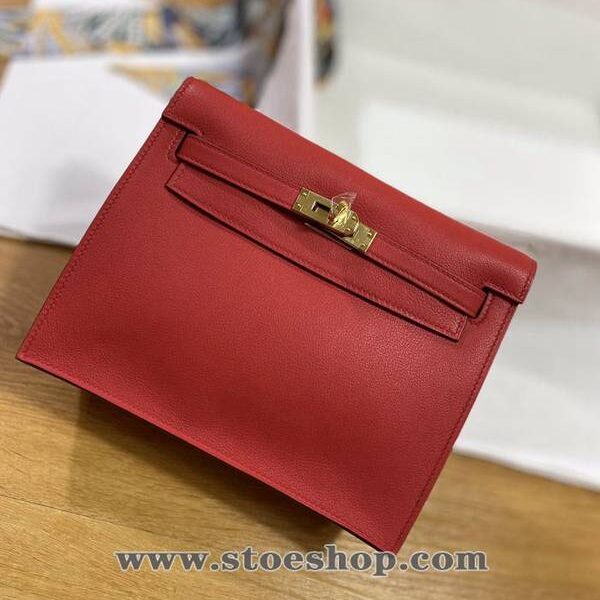 原單A貨愛馬仕Kelly danse22cm evercolor 皮 Rouge casaque Q5 中國紅 金扣現貨