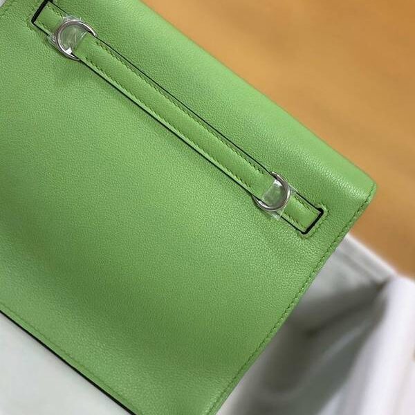 原單1：1愛馬仕Kelly danse22cm evercolor皮 Vert criquet 牛油果綠 3i 銀扣現貨
