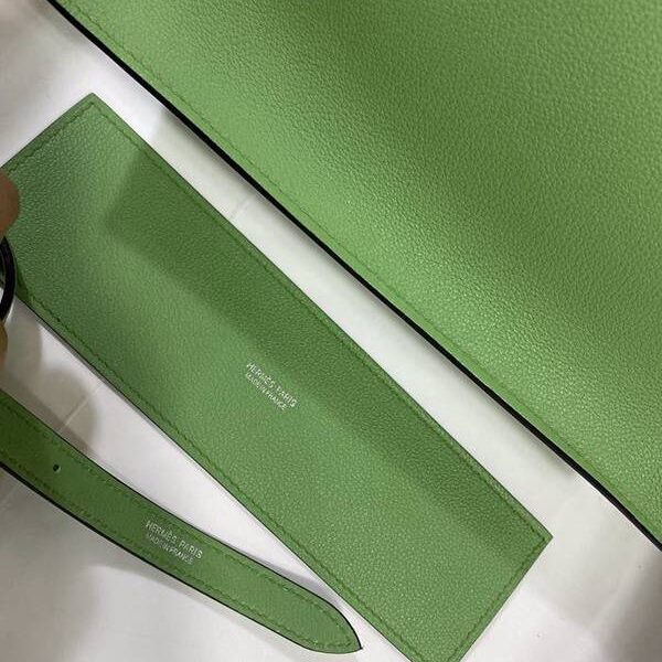原單1：1愛馬仕Kelly danse22cm evercolor皮 Vert criquet 牛油果綠 3i 銀扣現貨