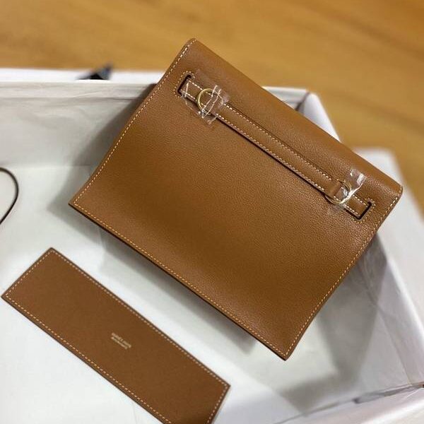 最高等級A貨愛馬仕Kelly danse22cm evercolor 皮gold 37 金棕色