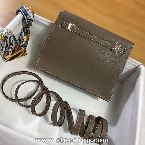 經典款A貨愛馬仕Kelly danse 22cm evercolor Etoupegrey 18 大象灰