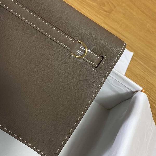 經典款A貨愛馬仕Kelly danse 22cm evercolor Etoupegrey 18 大象灰