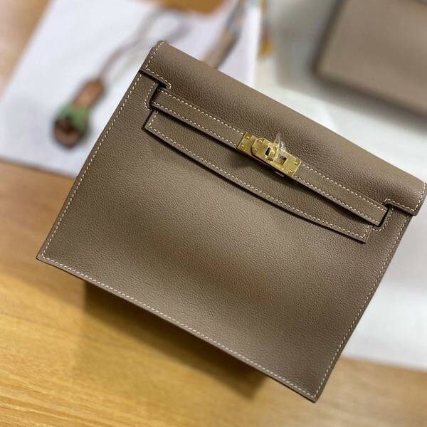 經典款A貨愛馬仕Kelly danse 22cm evercolor Etoupegrey 18 大象灰