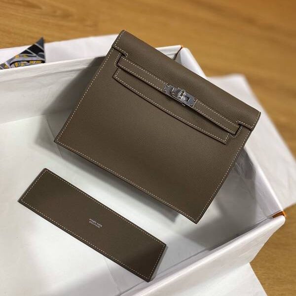 高仿愛馬仕Kelly danse 22cm evercolor Etoupegrey 18 大象灰