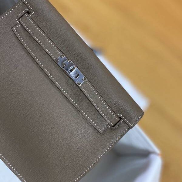 高仿愛馬仕Kelly danse 22cm evercolor Etoupegrey 18 大象灰
