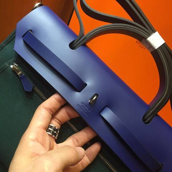 高仿網台灣 愛馬仕色Herbag 31Cm墨綠 7 高仿網台灣 愛馬仕色Herbag 31Cm墨綠