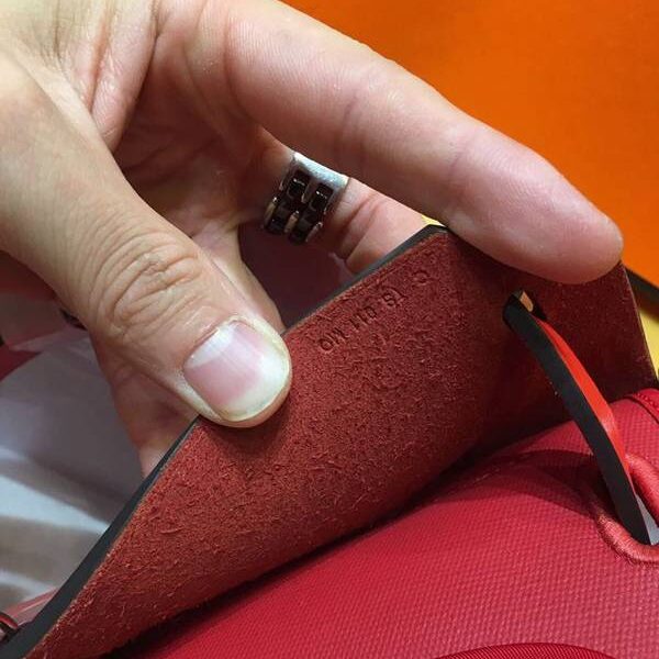 a貨愛馬仕Herbag 31Cm高級版 So black塗層防水最新啞光紅配棉麻款 /配紅蓋 17 a貨愛馬仕Herbag 31Cm高級版 So black塗層防水最新啞光紅配棉麻款 /配紅蓋