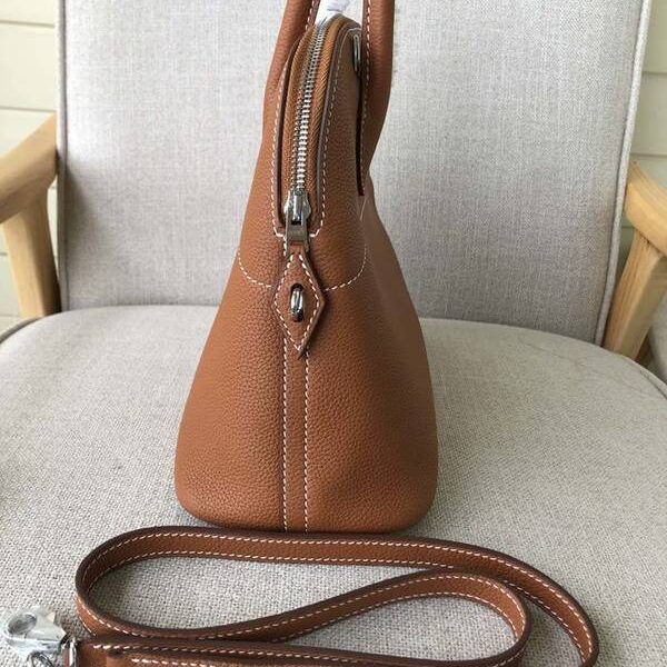 高仿包包批發愛馬仕寶萊包原版togo皮27cm，31cm，金棕色現貨