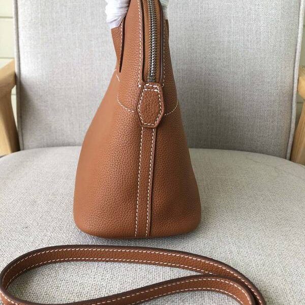 高仿包包批發愛馬仕寶萊包原版togo皮27cm，31cm，金棕色現貨