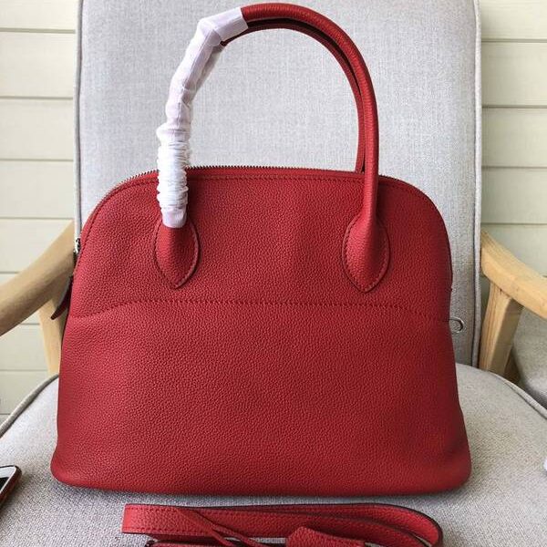 高仿包愛馬仕寶萊包原版togo皮31cm，37cm金銀扣現貨，中國紅