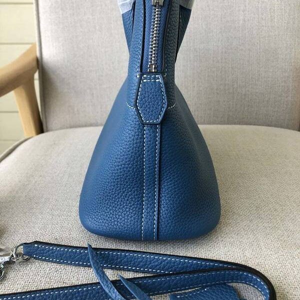 原單愛馬仕寶萊包原版togo皮31cm，37cm金銀扣孔雀藍