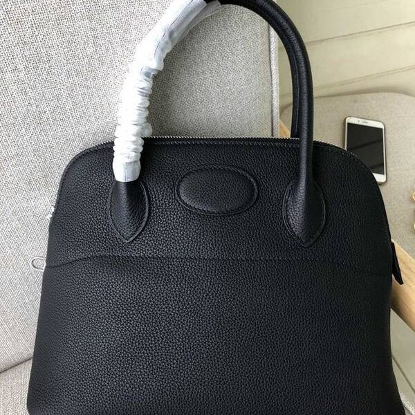 頂級原單愛馬仕寶萊包原版togo皮31cm，27cm黑色金銀扣蠟線現貨