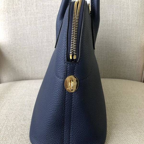 最高等級愛馬仕寶萊包原版togo皮31cm深藍色金銀扣蠟線現貨 15 最高等級愛馬仕寶萊包原版togo皮31cm深藍色金銀扣蠟線現貨
