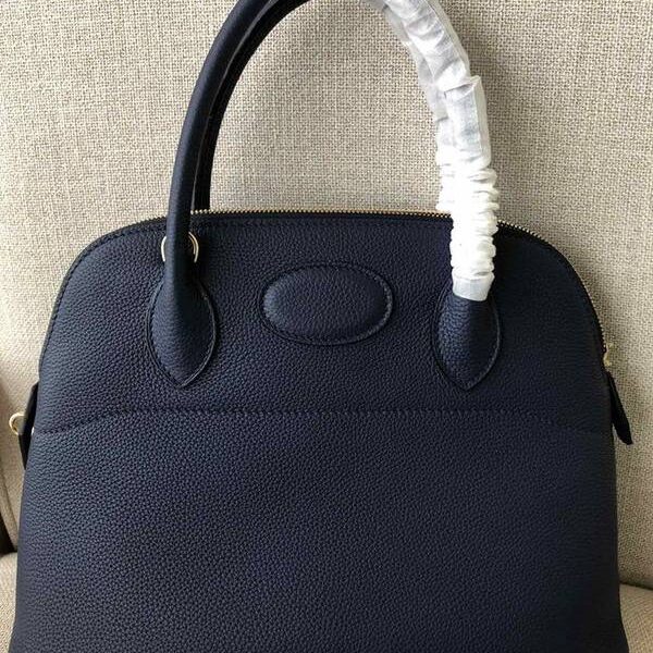 最高等級愛馬仕寶萊包原版togo皮31cm深藍色金銀扣蠟線現貨 17 最高等級愛馬仕寶萊包原版togo皮31cm深藍色金銀扣蠟線現貨