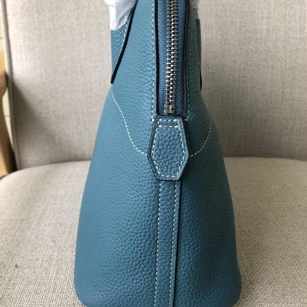 高仿包包批發愛馬仕寶萊包原版togo皮31cm中藍色現貨