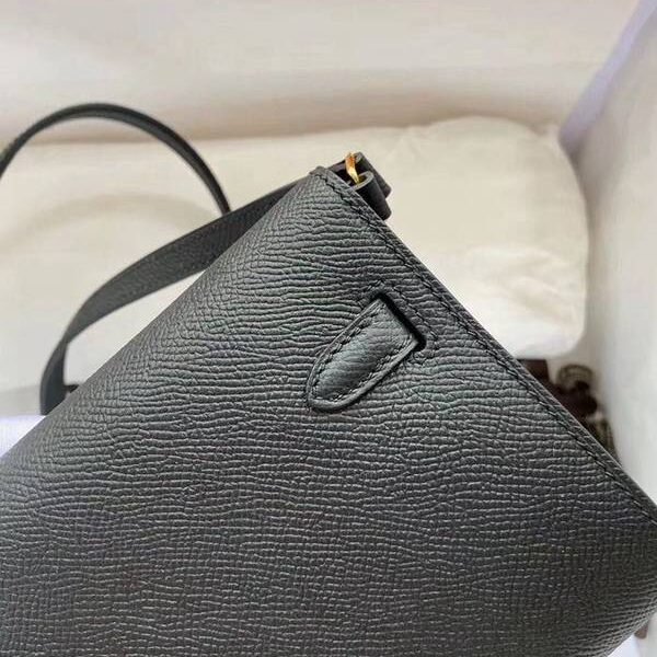 高仿包包批發愛馬仕Ｈ新品 Kelly to go woc Nior89黑色/金扣
