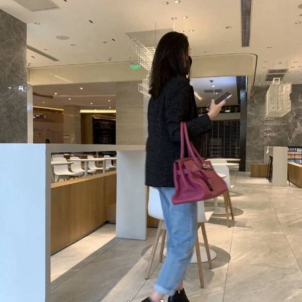 高仿愛馬仕Shoulder birkin 海葵紫