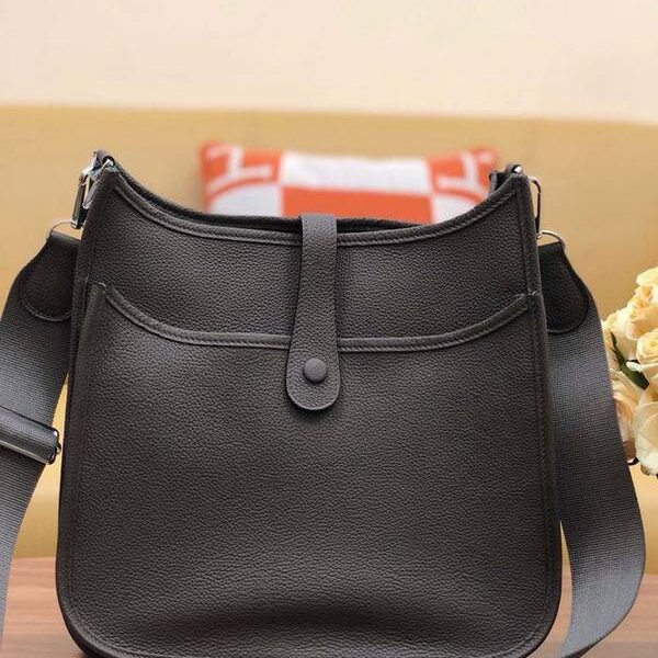 最高等級愛馬仕現貨Evelyne 29cm togo 皮 錫器灰